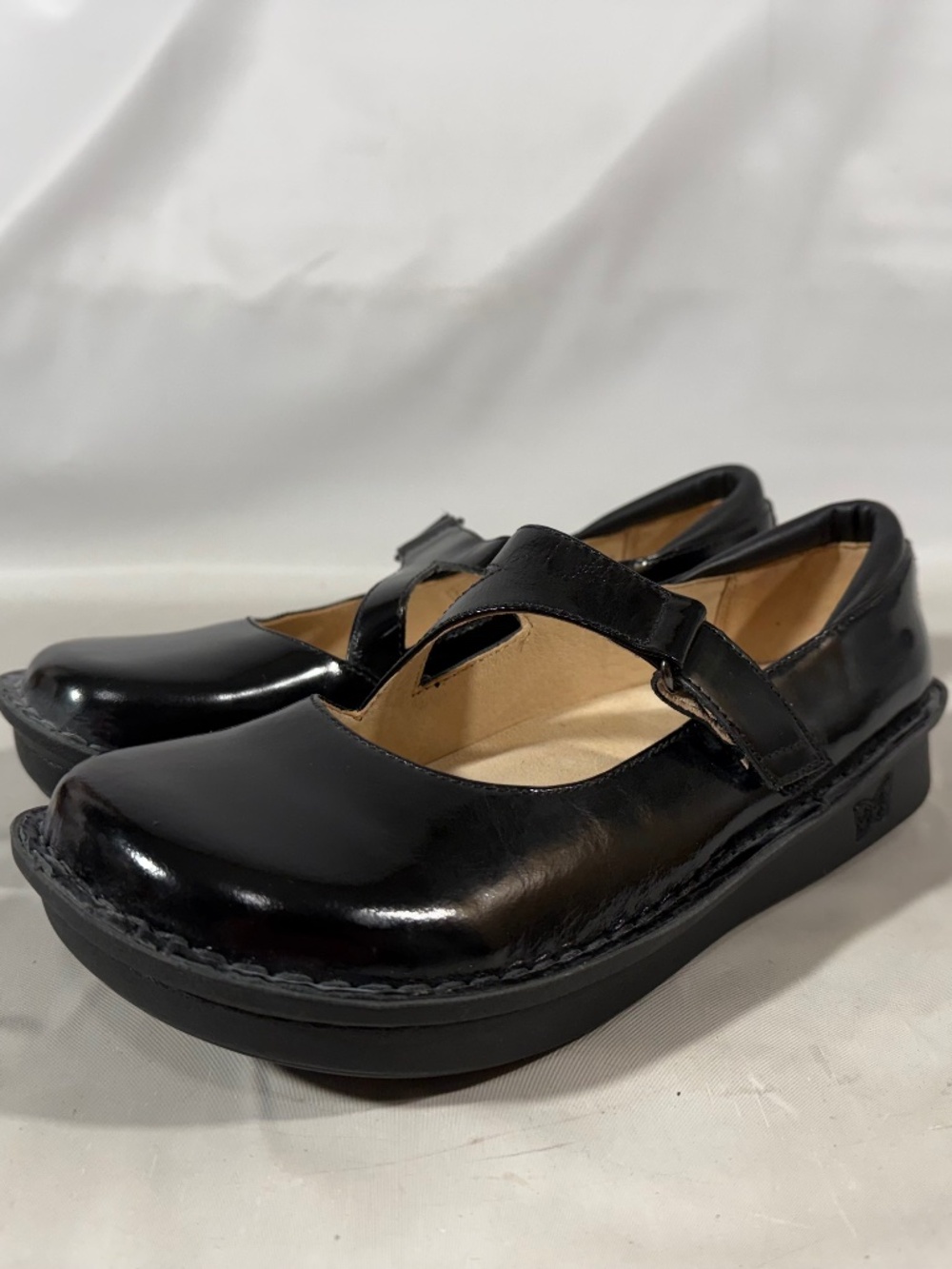 Alegria Shoes Women's Size 38/7.5 Jill Patent Leather Mary Jane JIL-011 Black